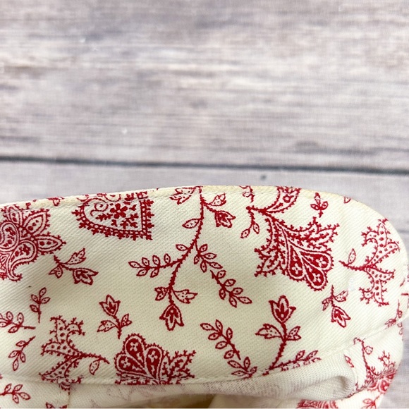 Frontier Classics Ivory Red Puff Sleeve Button Up Western Prairie Blouse Medium - Picture 13 of 14